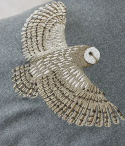 Drap brodé en flanelle L'envol