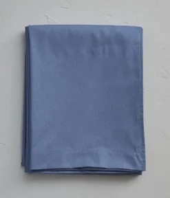 Drap coton bleu jean 180x290 cm