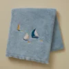 Drap de bain brodé Au large mer du nord