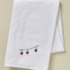 Drap de bain brodé Rdv au sommet blanc