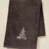 Drap de bain brodé Trésor des forêts cacao