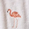 Drap de bain brodé 100x150 Les voyageurs rose