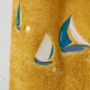 Drap de douche brodé Au large miel