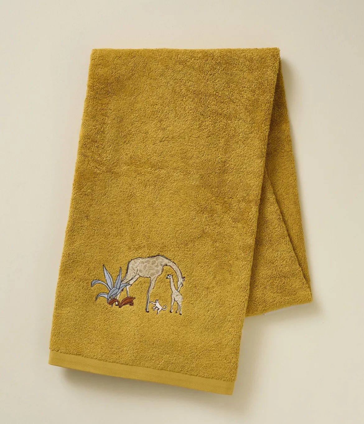 Drap de douche brodé L'oasis