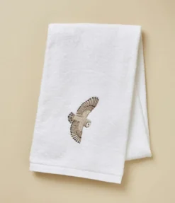 Drap de douche brodé 70x140 L'envol blanc
