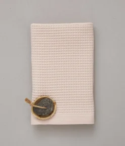 Drap de douche nid d'abeille 70x150 cm Bain de minuit rose
