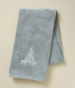 Drap de douche Trésor de la forêt gris perle