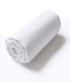 Drap housse coton blanc