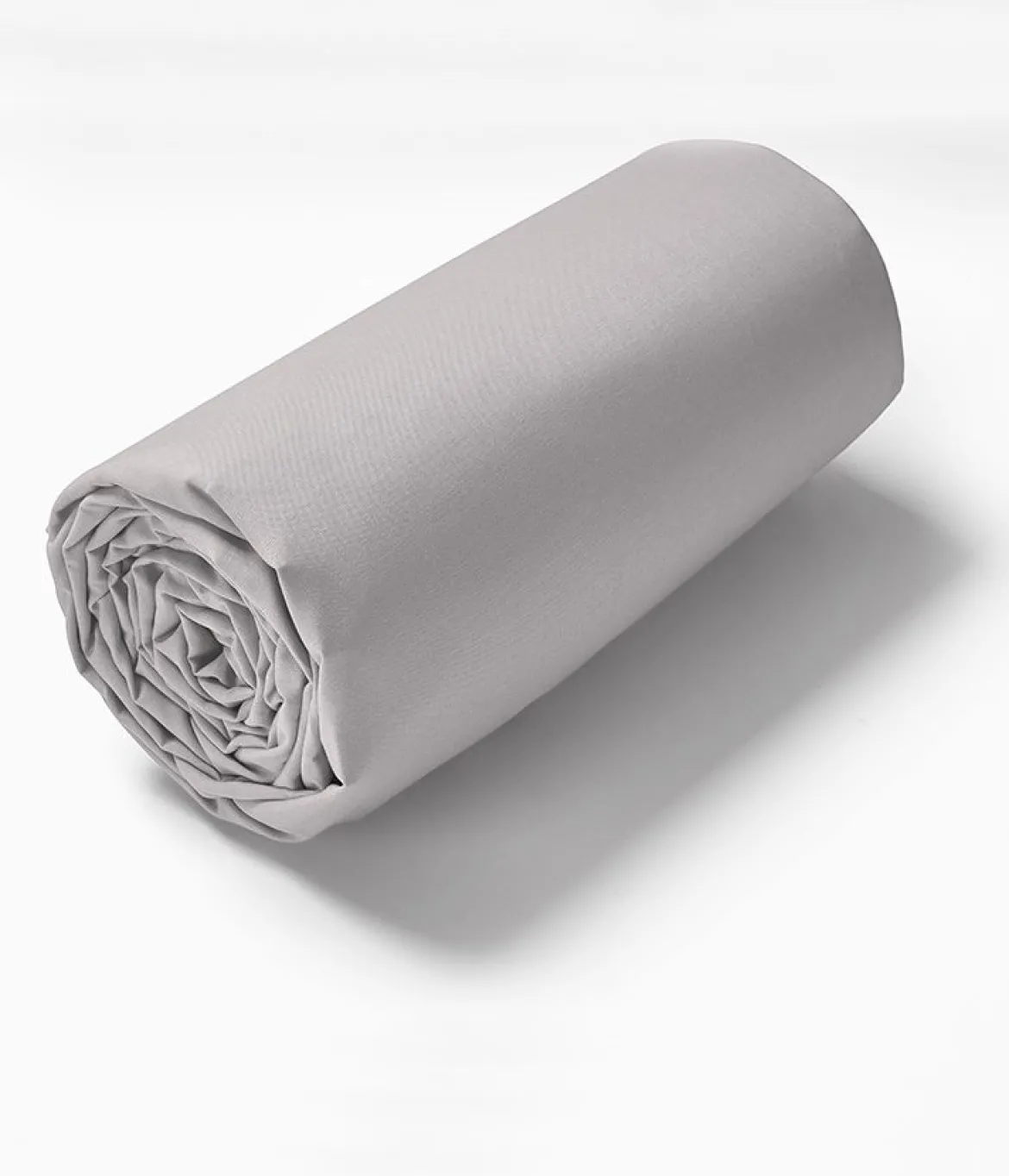 Drap housse coton gris calcium