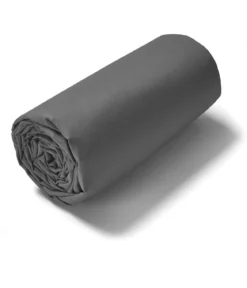 Drap housse coton gris manhattan