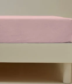 Drap housse coton rose macaron
