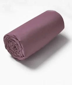 Drap housse coton violet raisin