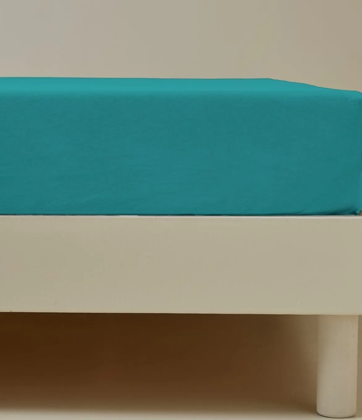 Drap housse percale vert émeraude