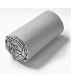 Drap housse TPR lit articulé percale Gris duvet 2x80x200