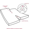 Drap housse TPR lit articulé percale Bleu givré 2x80x200