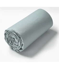 Drap housse TPR lit articulé percale Bleu givré 2x80x200