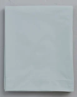 Drap percale bleu givré 180x290 cm