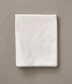 Drap percale lavée Blanc saline