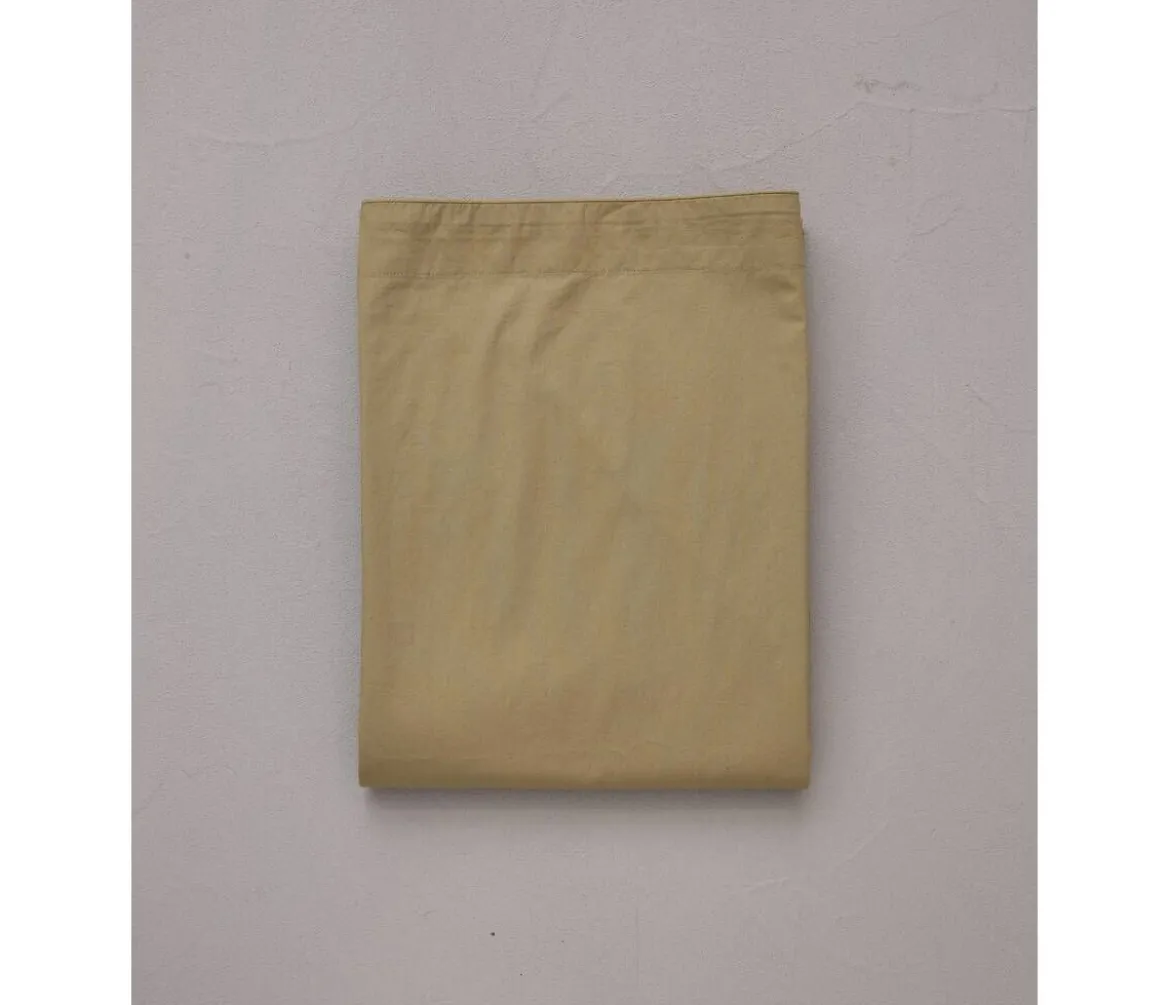 Drap percale lavée Vert herbe 180x290 cm