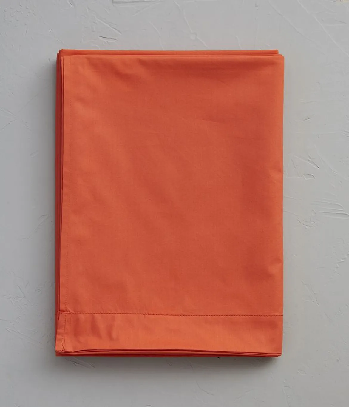 Drap percale orange étincelle
