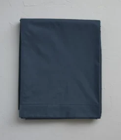 Drap percale pierre bleue