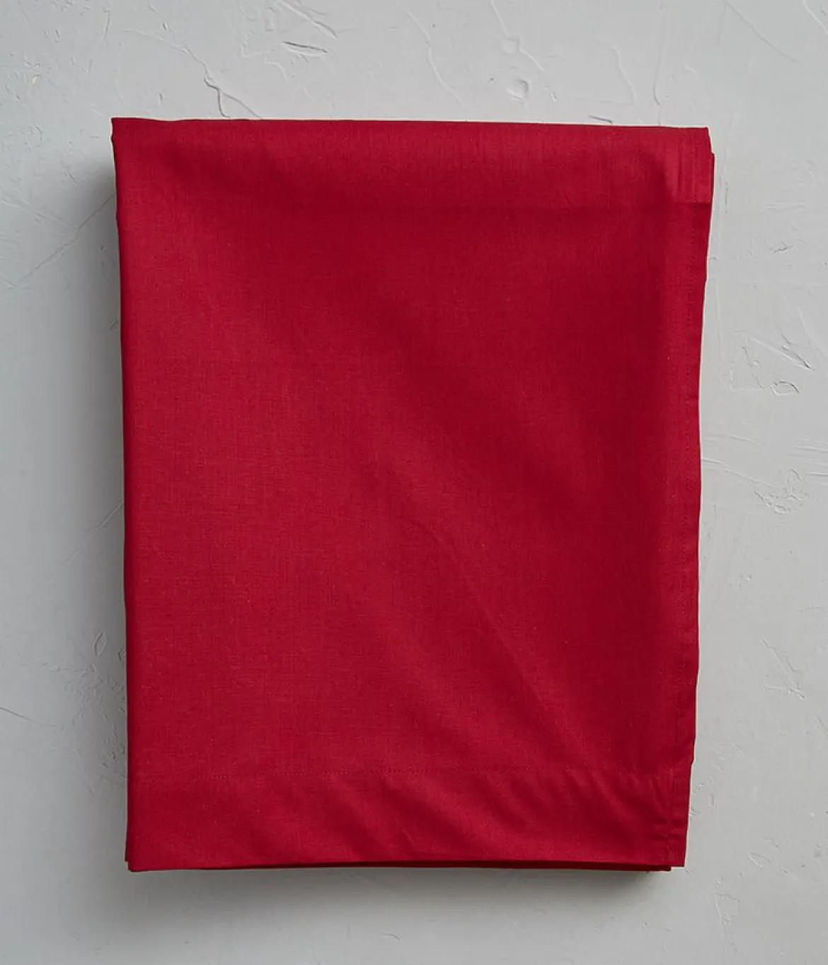 Drap plat coton rouge garance