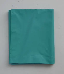Drap plat percale vert émeraude