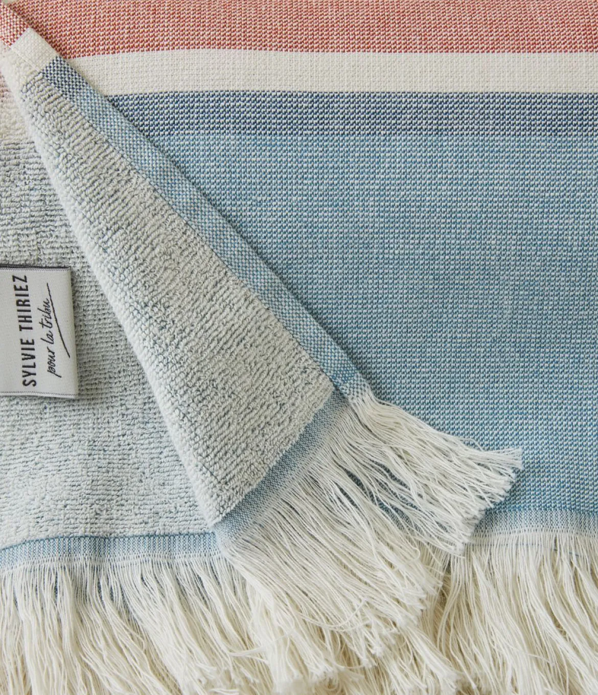 Fouta rayures bleues