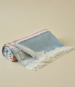 Fouta rayures bleues