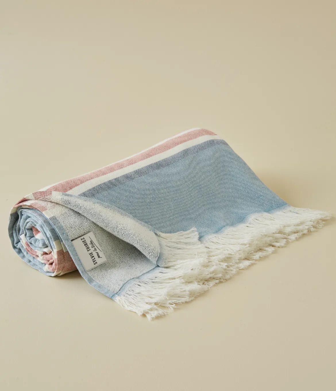Fouta rayures bleues