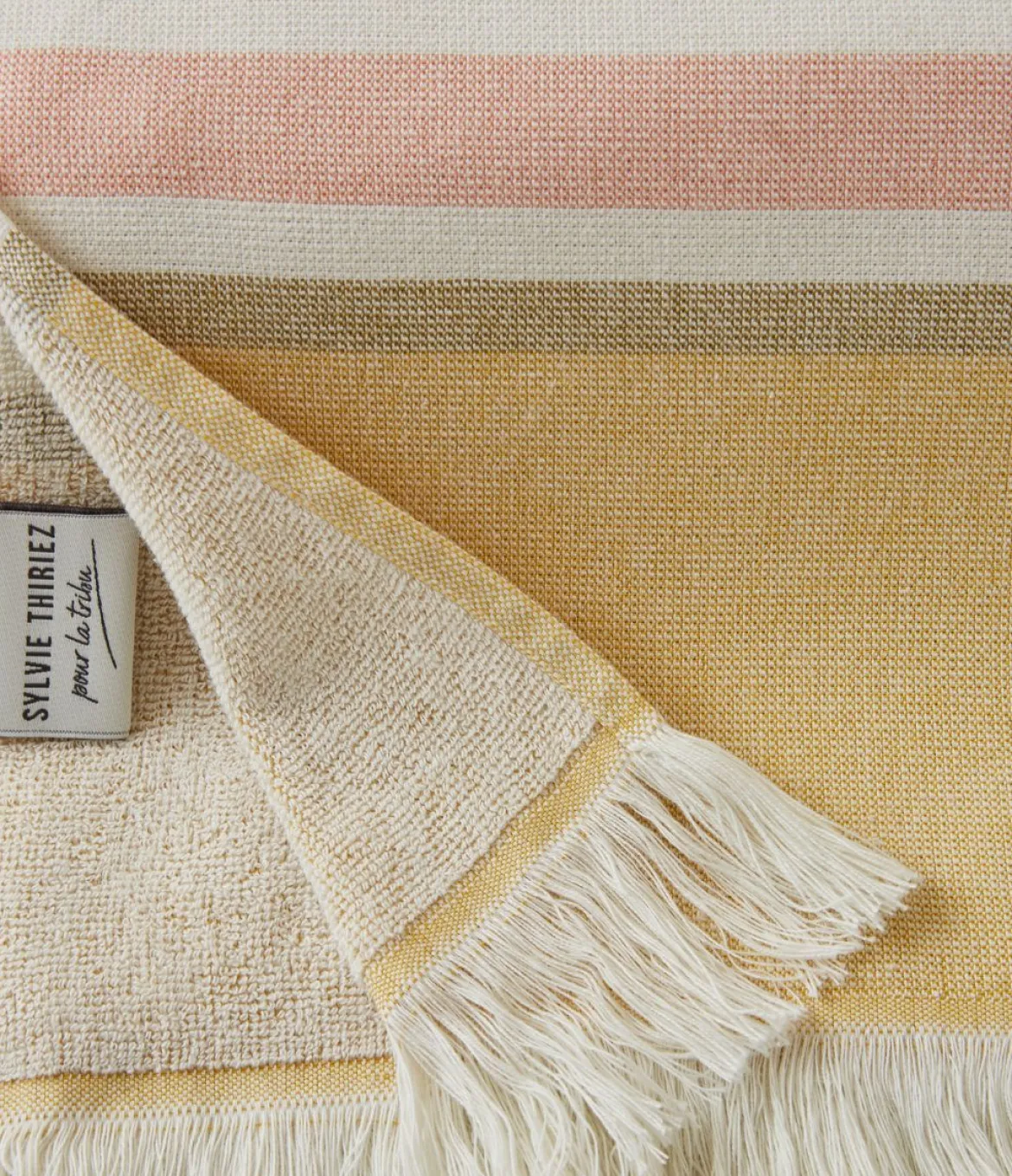 Fouta rayures jaunes