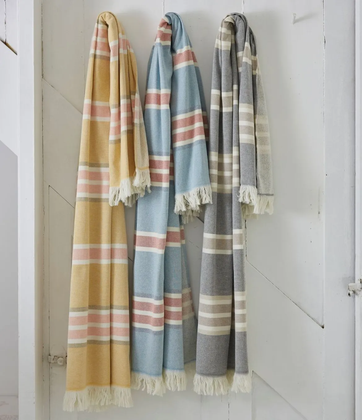 Fouta rayures jaunes