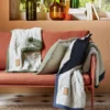 Housse coussin Double jeu vert kaki