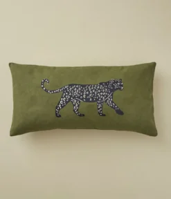 Housse coussin Léo kaki