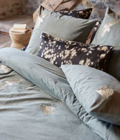 Housse de couette brodéee en flanelle L'envol
