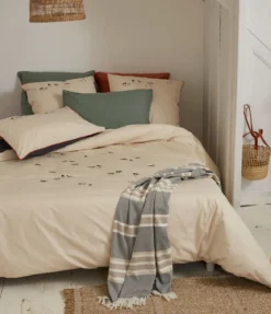 Housse de couette brodée Marée basse
