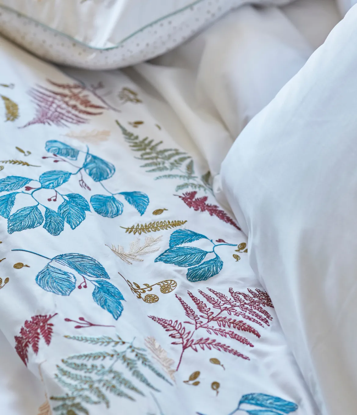 Housse de couette brodée Sous-bois