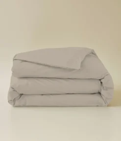 Housse de couette coton beige chamois
