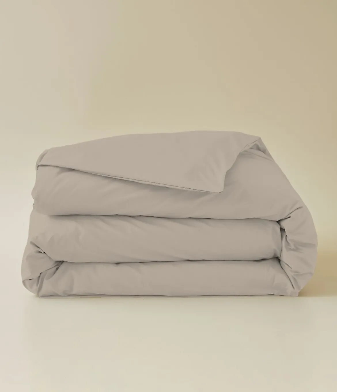 Housse de couette coton beige chamois