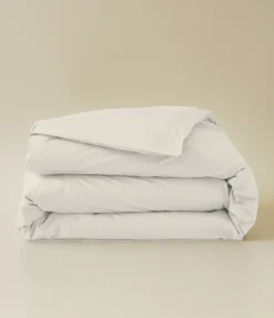 Housse de couette coton blanc crème