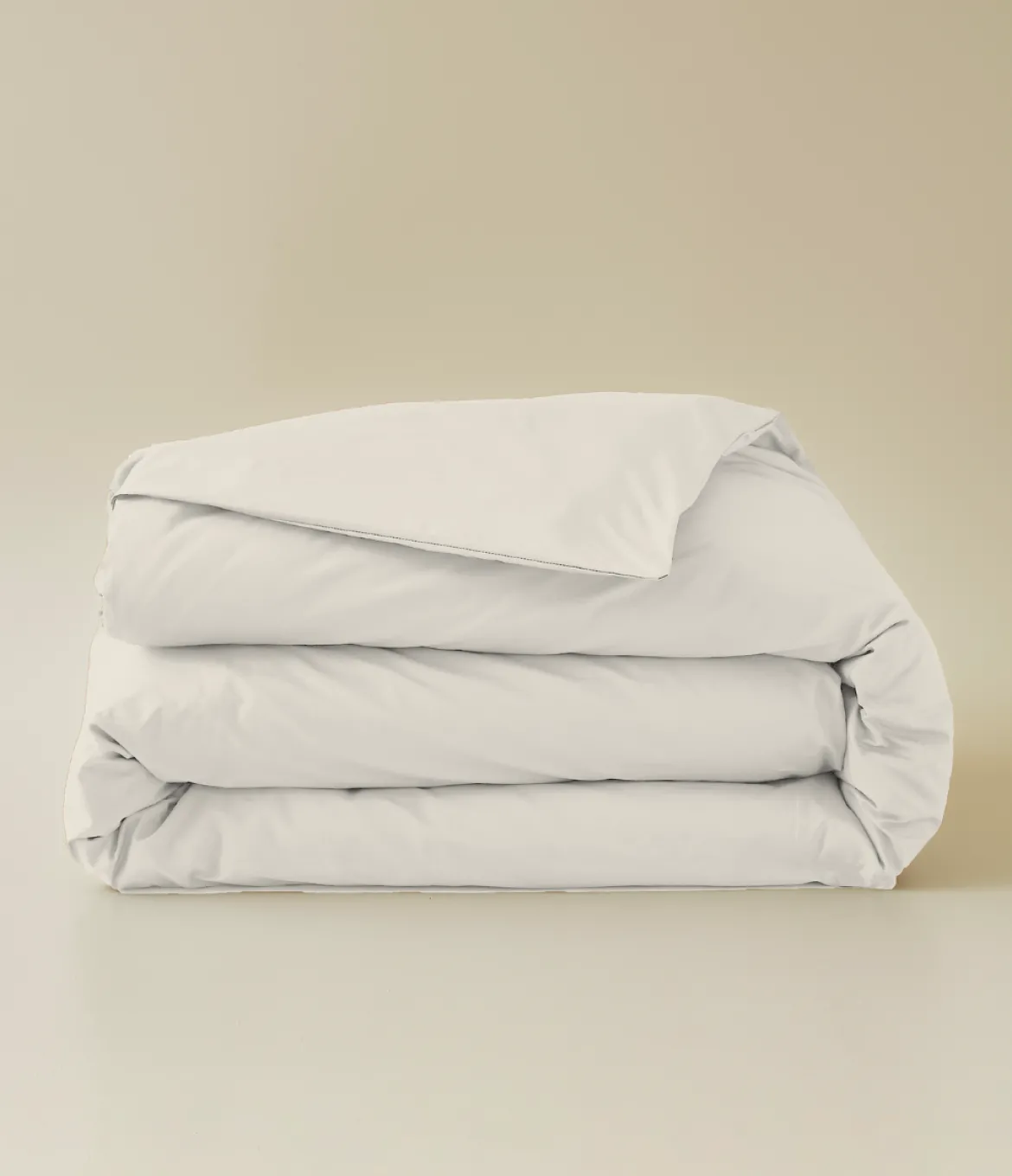 Housse de couette coton blanc crème