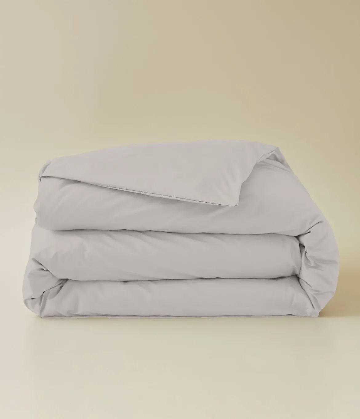 Housse de couette coton gris calcium