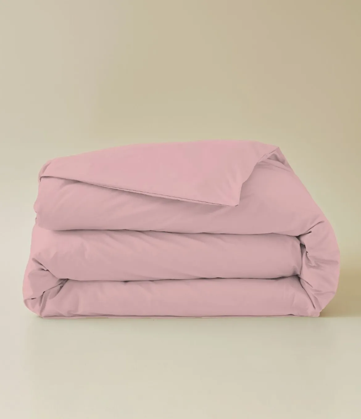 Housse de couette coton rose macaron