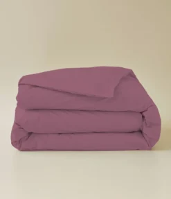Housse de couette coton violet raisin