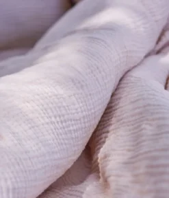 Housse de couette en gaze de coton rose blush