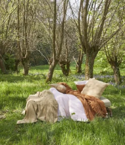 Housse de couette en gaze de coton rose blush