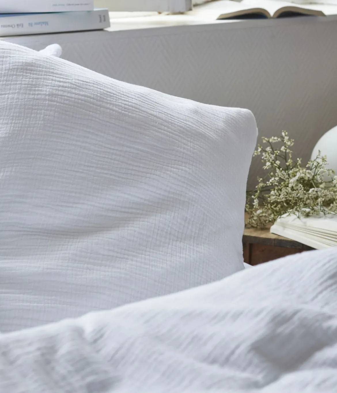 Housse de couette Gaze de coton blanc