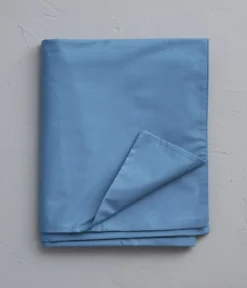 Housse de couette percale bleue vague