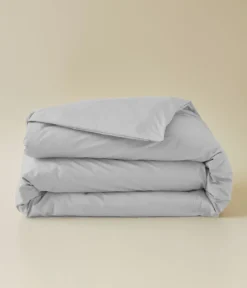 Housse de couette percale gris duvet