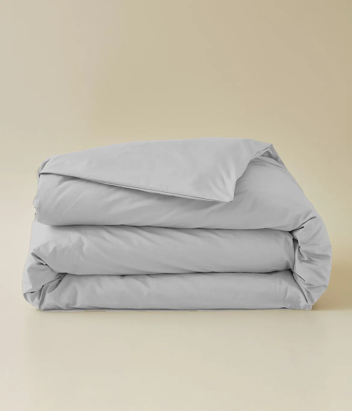 Housse de couette percale gris duvet